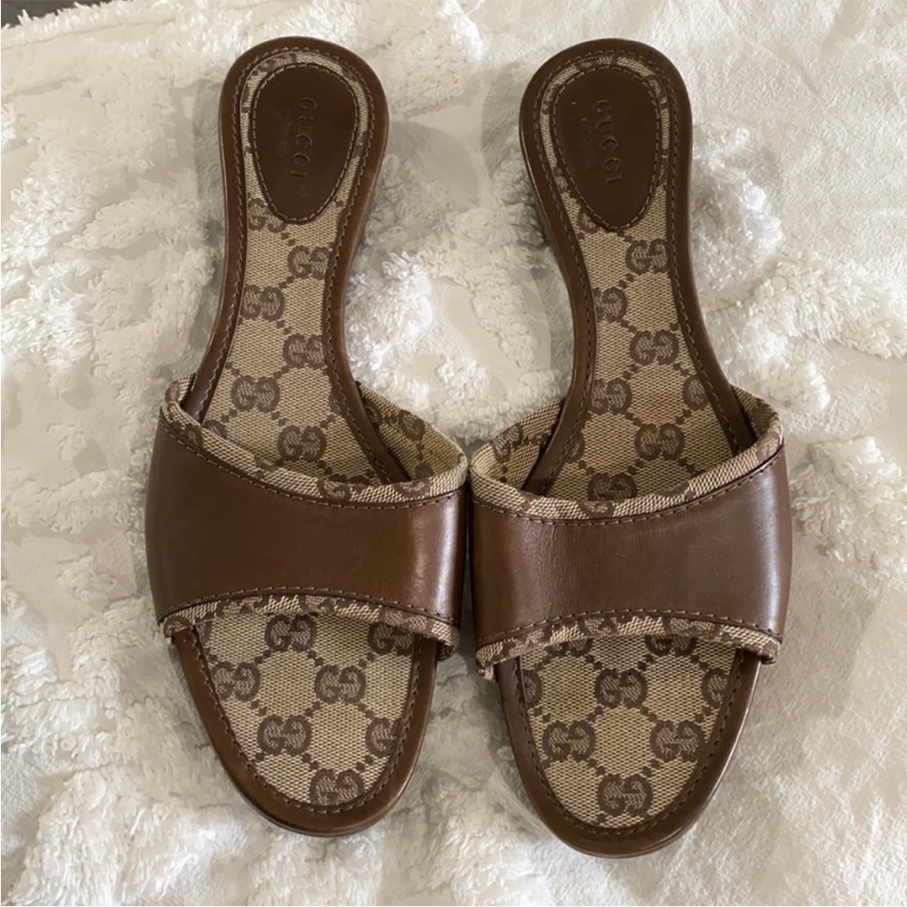 🤎AUTHENTIC Gucci Tan and Brown Women's Sandals🤎